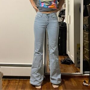 Source Unknown Light Blue Flare Jeans